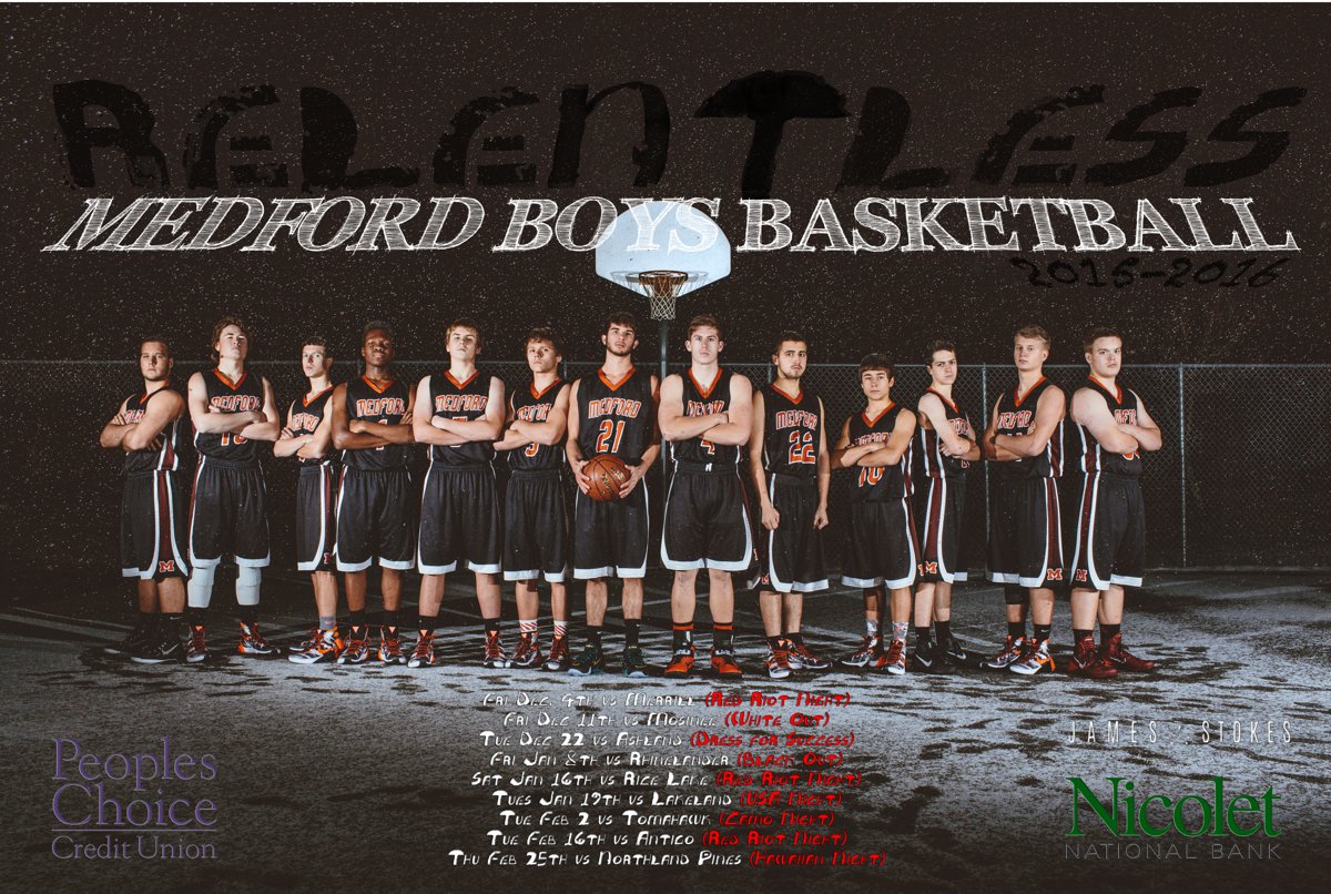Sports Poster Medford Boys & Girls High School Basketball James