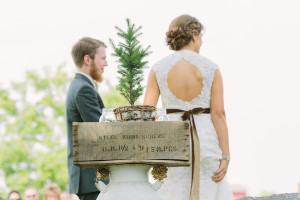 watering tree at wedding photo