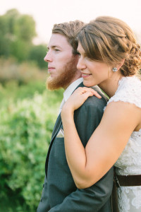 sunset bride and groom photos