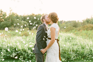 sunset bride and groom photos