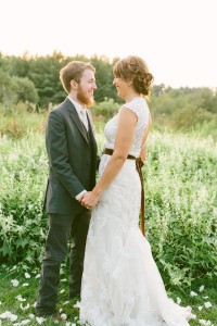 sunset bride and groom photos