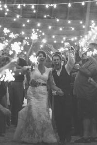Willow Pond Wedding Photo with sparklers