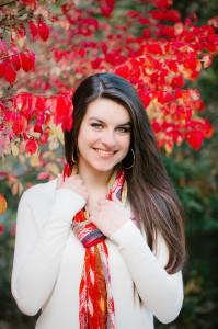 Outdoor Fall Color Senior Photos