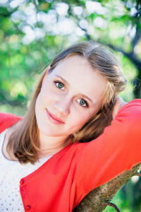 Senior Photos in Apple Orchard