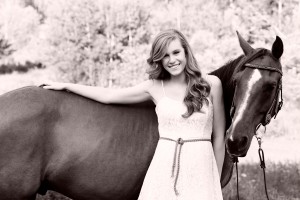 Girl and her horse senior photo ideas with animals