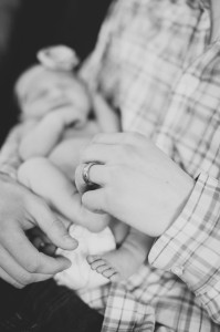 wedding ring with baby