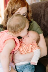 kissing baby photo