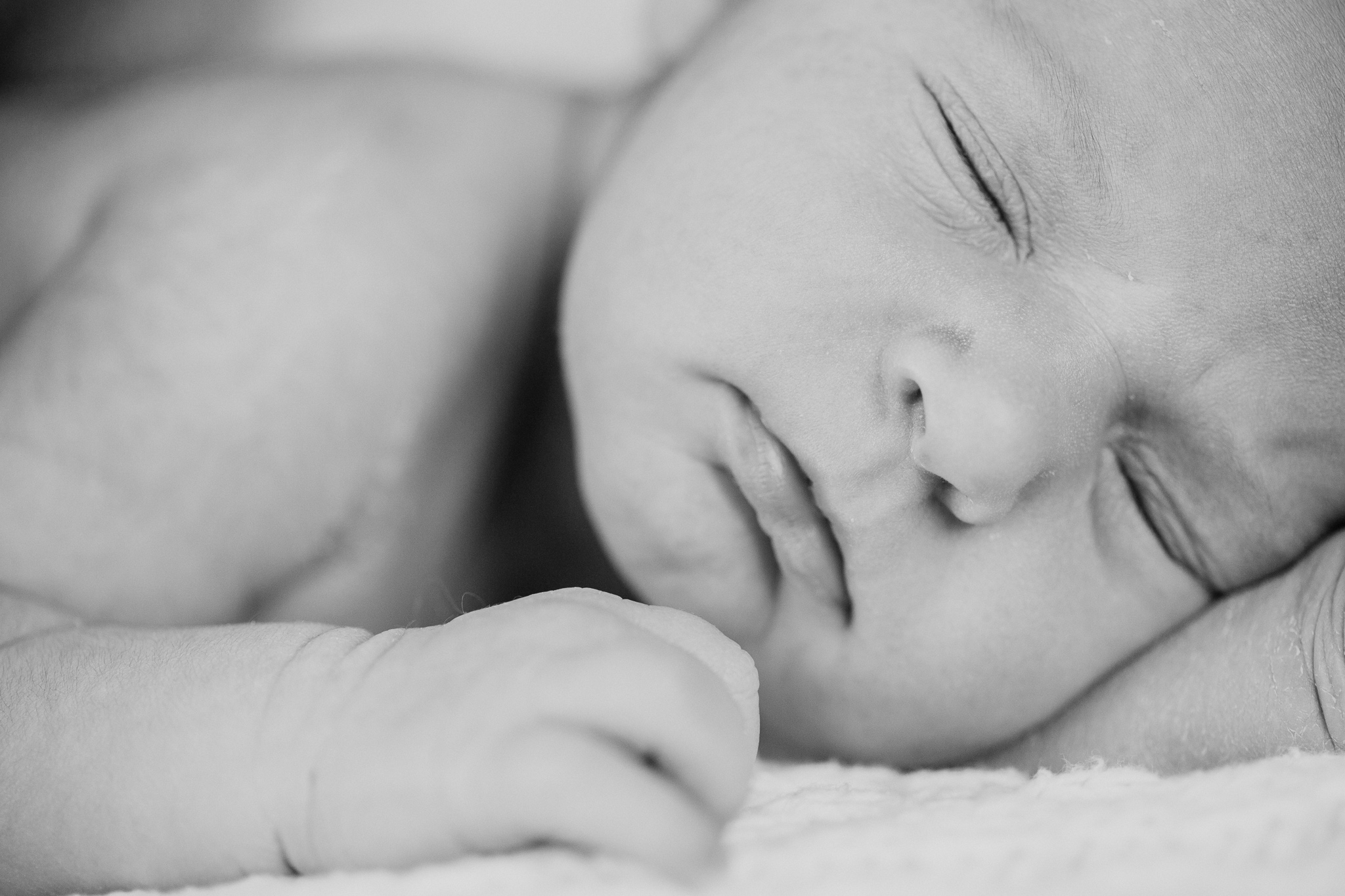 Black and White Newborn Photo