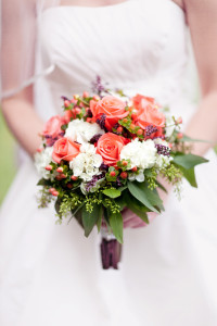 Bridal Bouquet with orange and white flowers