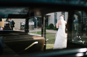 Model A cars in wedding