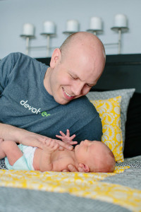 dad with baby photo