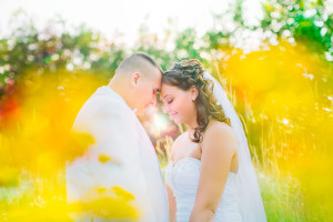 Rib Mountain Wedding Wausau Wisconsin Wedding photographer sunset field picture