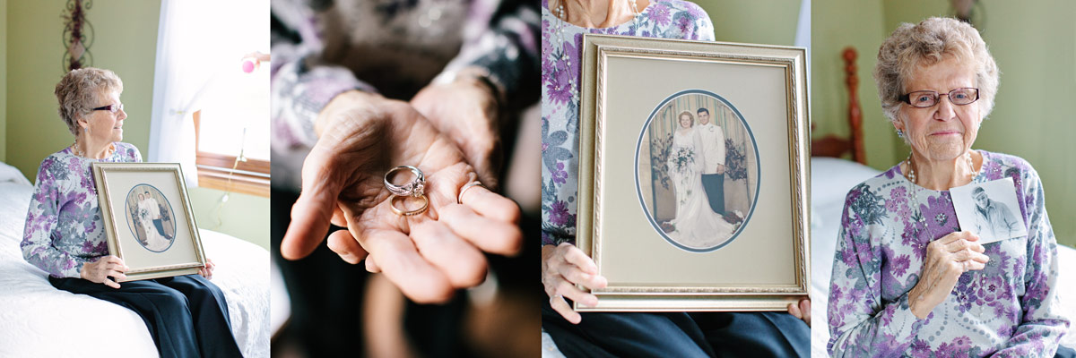 Grandma holding rings 