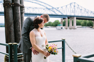 Bride and Groom wedding photos by Mississippi River Lacrosse WI