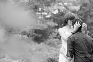 Cherokee Park Engagement Photos Colby WI black and white