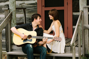 Creative Outdoor Engagement Photos with Guitar