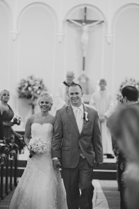 walking down the isle