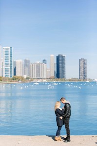 Lake Michigan Chicago Engagement Photos
