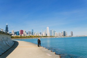 Lake Michigan Engagement photo