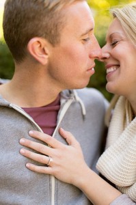 Kissing in Chicago Park
