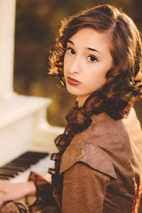 Senior Photos with piano at sunset james stokes colby high school senior