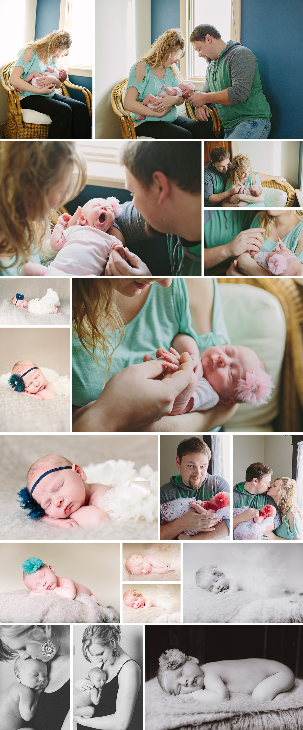 Memorial Health Newborn Photos in home session