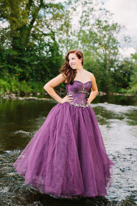 Hunting Senior Photo with Prom dress
