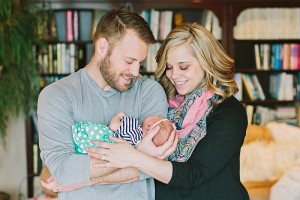 newborn in home family lifestyle session photo