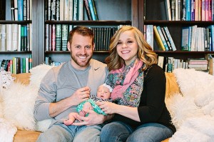 newborn in home family lifestyle session photo