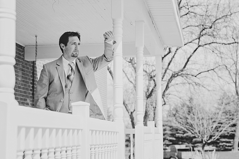 handsome groom in tux photo 