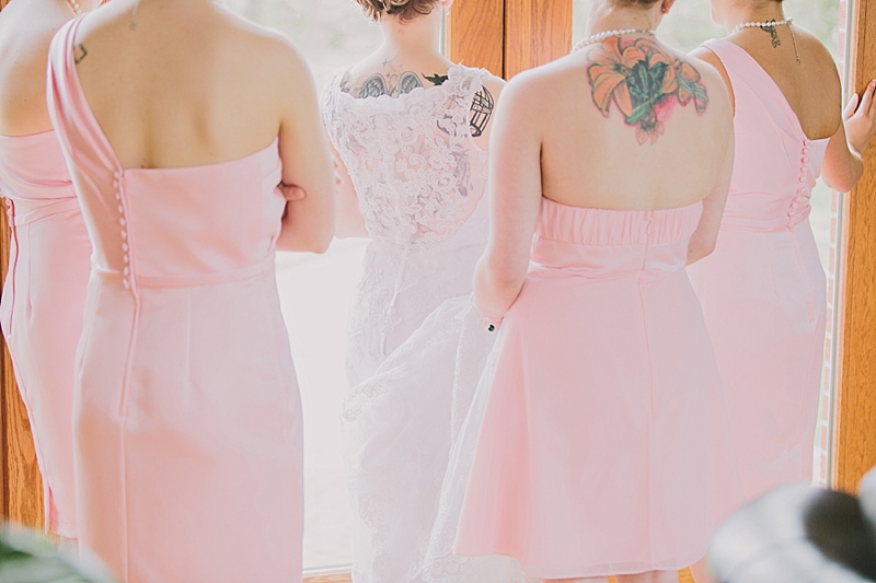 pink bridesmaids dresses