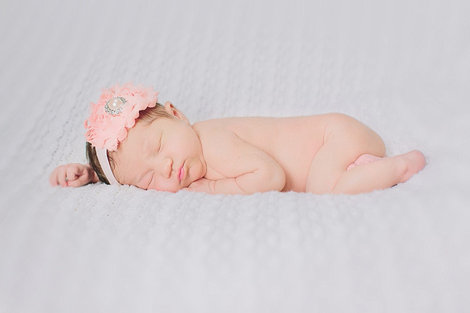 newborn baby photo on blanket