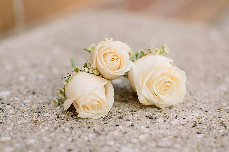 white roses at wedding photo