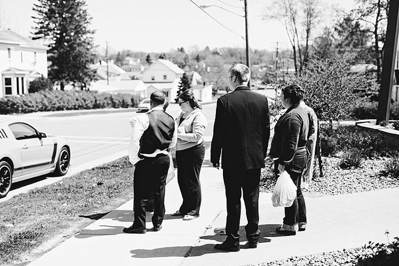 guests arrive at wedding photo