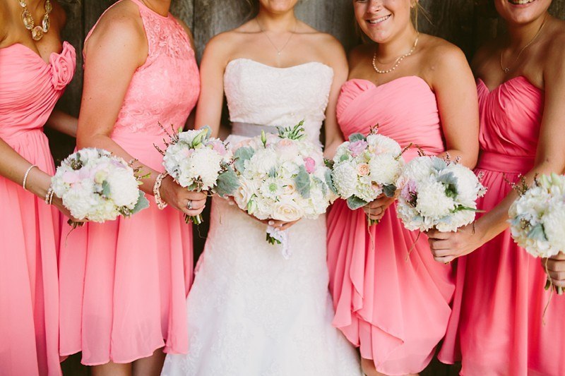 pink wedding dresses