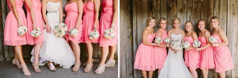 pink wedding dresses