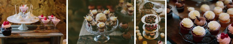 desert table at wedding 