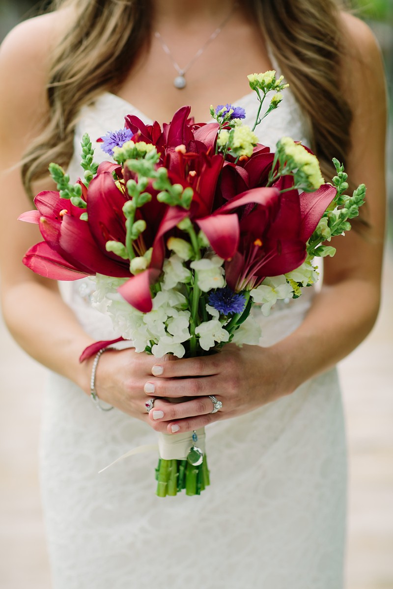 wildflowers at outdoor wedding