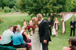 vintage style map decorations at wedding