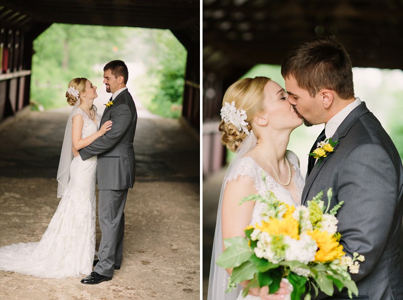 Wausau Wisconsin Wedding Photos under bridge 