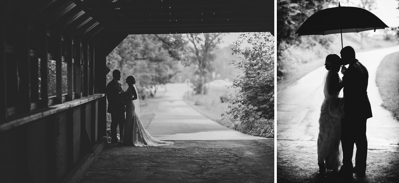 Wausau Wisconsin Wedding Photos under bridge 