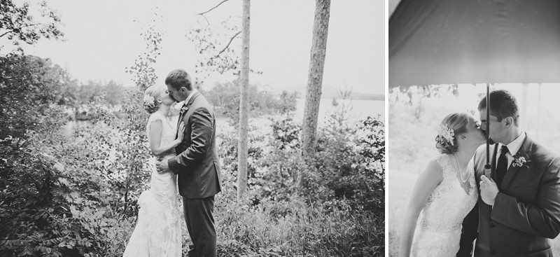 Ourdoor Wedding Bride and Groom Photos raining on wedding day