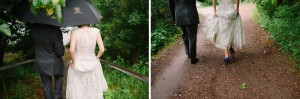Ourdoor Wedding Bride and Groom Photos raining on wedding day