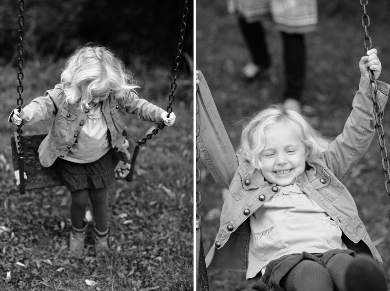 Children Playing on Swingset