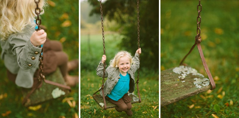 Children Playing on Swingset