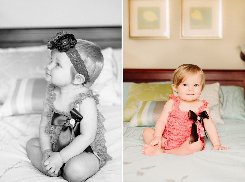 one year baby portraits in home