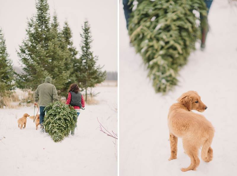 Outdoor winter engagement photo ideas Central WI - James Stokes