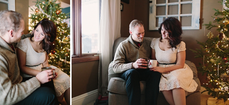 Outdoor winter engagement photo ideas Central WI - James Stokes