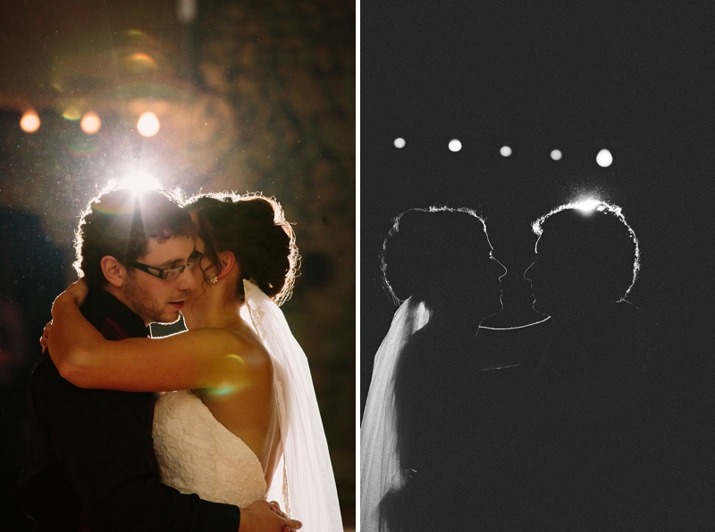 Silhouette dance wedding photos