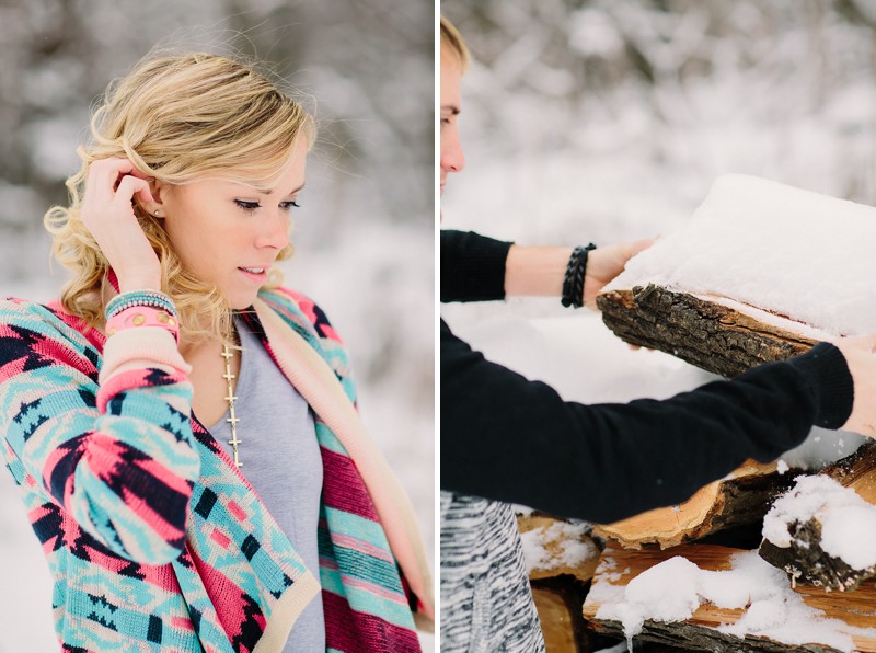 color winter engagement